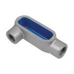 Ocal® LR27-G Ocal-Blue® Type LR Insulated Conduit Body With Cover, 3/4 in Hub, 6.6 cu-in Capacity, Form 7 Form, Iron, PVC Coated