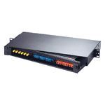 PREMISE WIRING FPR3SP Pre-Punched Unloaded OptiChannel™ Fiber Optic Enclosure, 1-3/4 in H x 17 in W x 11 in D, Rack Mount, Steel, Black