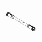 Brad® Mini-Change® 332020A01F120 130012 C-Size Double End Cordset, 7/8-16 UN-2B Connector, Straight Male x Straight Female Connector, 12 ft Cable Length, 12 Pole, 1 Keyway