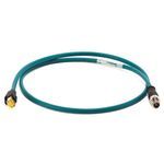 Allen-Bradley 1585D-E8TGJM-10 M12 X-code Ethernet Cable,   Right angle Male/Straight RJ45,  10m