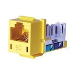 PREMISE WIRING XCELERATOR™ NEXTSPEED® HXJ6Y25 8-Position Standard Universal A/B Jack, Cat 6 Module, Keystone Mount, 1 Port, Thermoplastic, Yellow