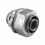Bridgeport® 430-LT2 Liquidtight Conduit Connector, 1/2 in Trade, Straight Angle, Die Cast Zinc, Ball Burnished/Mirror Smooth