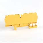 Rockwell Automation Spring Clamp Terminal Block,One-Circuit Feed-Through Block,2.5mm² (# 30 AWG - # 12 AWG),2 Connection points on each side,Yellow,
