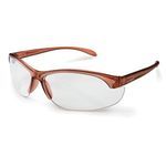 Honeywell W200 Women's Safety Glasses, Hardcoat Lens Coating, Clear Lens, Wraparound Frame, Dusty Rose Frame, Polycarbonate Frame, Polycarbonate Lens, Specifications Met: ANSI Z87.1-2010