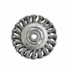 Continental Abrasives® W1-040751 Standard Wire Wheel, 4 in Diameter Brush, 1/2 in Face Width, 0.02 in Dia Filament/Wire, Twisted Knot, 5/8-11 Arbor Hole