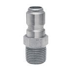 Foster® 100MPB FST Straight-Thru Disconnect Plug, 1 in Nominal, MPT End Style, Brass