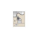 Kennametal® 2503998 Kenclamp™ Indexable Turning Toolholder, DVJN Tool Holder, Insert Compatibility: VN..332, Right Hand Cutting Direction, 1 in H x 1 in W Shank, 3 deg Lead Angle, -9 deg Negative Rake, 6 in OAL