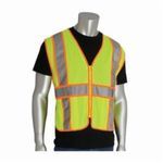 PIP® 302-USV5-LY 302-USV5 2-Tone Expandable Safety Vest, Universal, Hi-Viz Lime Yellow, Polyester Mesh, Zipper Closure