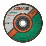CGW® 36111 Flat Depressed Center Wheel, 7 in Wheel Diameter, 1/4 in Wheel, 7/8 in Center Hole, A30N Grit, Aluminum Oxide Abrasive