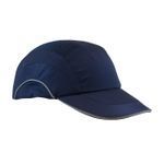JSP® HARDCAP A1+™ 282-ABR170-21 Baseball Style Low Profile Standard Brim Bump Cap With EVA Foam Padding Liner/80% Polyester/20% Cotton Cap, OS, Navy, HDPE with EVA Foam Padding Liner/80% Polyester/20% Cotton Cap, Elastic Strap Suspension, EN 812 A1