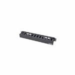 comCables™ WM-1U-FDS-M 1U Single-Sided Finger Duct Wire Manager, 1.72 in H x 19 in W x 3.4 in D, ABS, Black