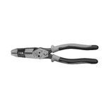 Klein® J215-8CR High Leverage Hybrid Plier With Crimper, 2 in L x 1/2 in W x 1/2 in THK Jaw, Side Cut, 8 in OAL