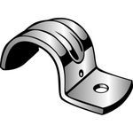 Minerallac Traditional® Jiffy Clip® H85 1-Hole Heavy Duty Conduit Strap, 2 in, For Use With 2 in EMT Conduits, Steel, Zinc Plated