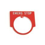 Rockwell Automation 800MR Legend Plates, Push Button/Pilot Lights, EMERG. STOP