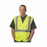 PIP® 302-WCENG-LY-L 302-WCENG Safety Vest, L, Hi-Viz Lime Yellow, Polyester, Hook and Loop Closure, ANSI Class: 2
