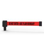 Banner Stakes PL4077 PLUS Red "Do Not Enter - Arc Flash Boundary" Banner (Pack of 5), Includes: 5 PLUS Banner Head, Belt Length 15 ft, Suitable for Indoor/Outdoor Use