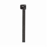 NSI 11500 1-Piece Bent Tail Cable Tie, 11 in L x 0.187 in W x 0.052 in THK, Nylon, UV Black