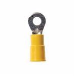 Scotchlok™ 051128-58757 MV Series Standard Ring Terminal, 12 to 10 AWG Conductor, 1.03 in L, Brazed Seam Barrel, Electrolytic Copper/Vinyl Insulated, Yellow