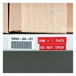 Brady® BMP® 21 M21-750-595-RD Printer Label, 21 ft H x 3/4 in W, White on Red Legend/Background, B-595 Vinyl