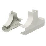 Wiring Device-Kellems PL1TCBC Extruded Full Capacity Non-Metallic Standard Tee Fitting, For Use With: LANTrak® PL1 Latching Non-Metallic Raceways, Office White