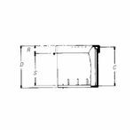 Carlon® Circuit Safe® CP200NB Blank Narrow Non-Metallic Pushbutton Enclosure, 7.13 in L x 3-1/2 in W x 3.38 in D, NEMA 1/3/3S/3X/3SX/4/4X/12/13, Thermoplastic