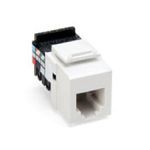 QuickPort® 41106-RW6 6-Conductor 6-Position Snap-In Connector, USOC/Voice Module, Flush Mounting, 1 Ports, Plastic