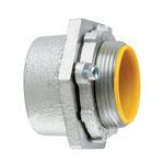 Crouse-Hinds HUB8 Male Space Saver Conduit Hub, 3 in For Use With: Rigid/IMC Conduit, Malleable Iron, Electroplated Zinc