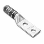 BURNDY® HYLUG™ YA3C2TC38 YA-2TC 2-Hole Compression Lug, 3 AWG Stranded Copper Conductor, Die Code: 9, 3/8 in Stud, Copper