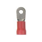 Panduit® Pan-Term® PV2-38R-XY PV-R Insulated Large Ring Terminal, 2 AWG Conductor, 1.96 in L, Brazed Seam Barrel, Copper, Red