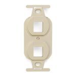 QuickPort® 41087-2IP Type 106 Duplex Multimedia Insert, For Use With Decora® QuickPort® and Duplex Wallplates Module, Plastic, Ivory