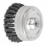 PFERD 82522 4" KNOT WIRE CUP BRUSH .014 CS WIRE, 5/8-11 THREAD