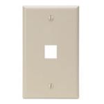 QuickPort® 41080-1IP Standard Wallplate, 1 Gang, 4.53 in H x 2.77 in W, Plastic, Ivory
