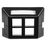 PREMISE WIRING iSTATION™ FP4BK Furniture Plate, 1 Gang, Molded ABS, Black