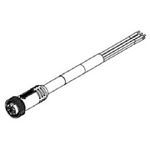 Brad® Mini-Change® 206002A01F030 130007 B-Size Single End Cordset, 7/8-16 UN-2B Connector, Straight Male x Pigtail Connector, 3 ft Cable Length, 6 Pole, 1 Keyway