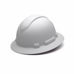 Ridgeline® HP54116 Full Brim Hard Hat, Fits Minimum Hat Size: 6-1/2 in, Fits Maximum Hat Size: 8 in, ABS, 4-Point Suspension, ANSI Electrical Class Rating: Class C/E/G, ANSI Impact Rating: ANSI Z89.1-2014, Type 1, Ratchet Adjustment