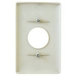 Wiring Device-Kellems NPJ7LA Mid-Size Single Receptacle Wallplate, 1 Gang, 4.88 in H x 3.13 in W x 0.25 in D, Nylon, Light Almond