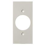 PREMISE WIRING KP720 1-Gang Non-Metallic Single Receptacle Faceplate, 1.6 in Opening For Use With: BaseTrak® Multi-Channel Raceway, Molded PVC, Office White
