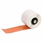 Brady® PTL-43-439-OR Thermal Transfer Printer Label, 50 ft L x 1.9 in W, Orange Legend/Background, Vinyl