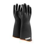 Novax® 158-1-18/9.5 Electrical Insulated Gloves, SZ 9.5, Natural Rubber, Black/Orange, 18 in L, ASTM Class: Class 1, 7500 VAC/11250 VDC Max Use Voltage