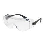 Bouton® 250-98-0020 OverSite™ OTG Single Safety Glasses, Anti-Fog/Anti-Scratch Lens Coating, Clear Lens, Rimless Frame, Black/Gray Frame, Polycarbonate/TPR Frame, Polycarbonate Lens, Specifications Met: ANSI Z87.1-2015