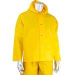 Boss® 201-550-Y/XL TPU / Nylon Rain Jacket W/ Attached Hood - 0.25 mm