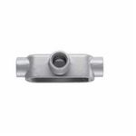 Crouse-Hinds Condulet® T100M Type T Conduit Outlet Body, 1 in Hub, 5 Form, 15 cu-in Capacity, Malleable Iron, Electro-Galvanized