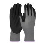G-Tek® GP™ 34-300/M General Purpose Gloves, Coated, M, Polyester Palm, 13 ga Polyester, Black/Gray, Knit Wrist Cuff, Nitrile Coating, Resists: Abrasion, Cut, Puncture and Tear, Polyester Lining, Seamless