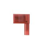Panduit® Pan-Term® DNFR18-250B-L Vibration-Resistant Female Disconnect, 22 to 18 AWG Conductor, 0.25 in W x 0.032 in THK Tab, Butted Seam Barrel, Brass, Red, Insulated: Insulated