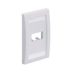 Panduit® Mini-Com® CFPE2WHY Executive Flat Vertical Faceplate, 1 Gang, 2 Ports, Mini-Com® Module, Flush Mount, ABS