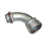 Bridgeport® 476-SLT Liquidtight Conduit Connector, 2-1/2 in Trade, 90 deg Angle, Malleable Iron, Electroplated Zinc