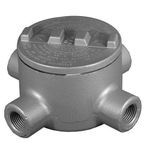 Appleton® Unilets™ GRX75 GR Series X-Style Dust-Ignitionproof Explosionproof Conduit Outlet Box With Cover, 3/4 in, 3.38 in Cover Opening, 18 cu-in Capacity, Triple Coated