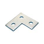 Caddy® F360000EG F36 Flat Corner Bracket, 3 Holes, 3-1/2 in L x 3-1/2 in W, 1/4 in THK, Steel