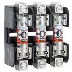 Ferraz Shawmut 20318R Open Style Fuse Block, 250 VAC/VDC, 30 A, 3 Poles, Class: R, 14 to 10 AWG Wire