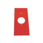 Rockwell Automation 800H 7 & 9 Legend Plates, Vertical, No Color Code, Standard, STOP (Red)